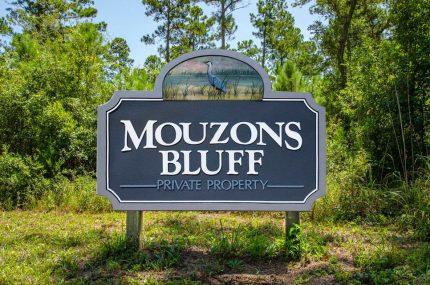 Mouzons Bluff Entrance Sign